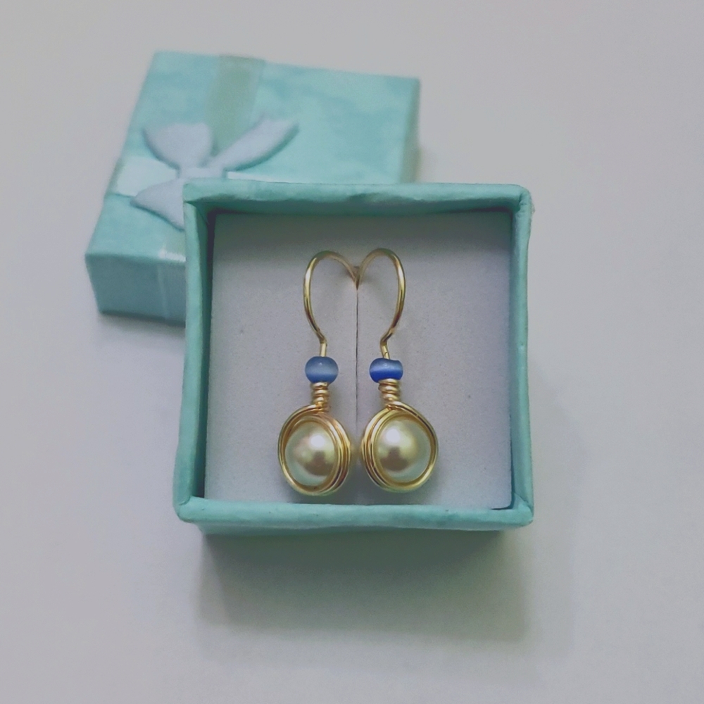 Pearls earrings gold-plated NEW
